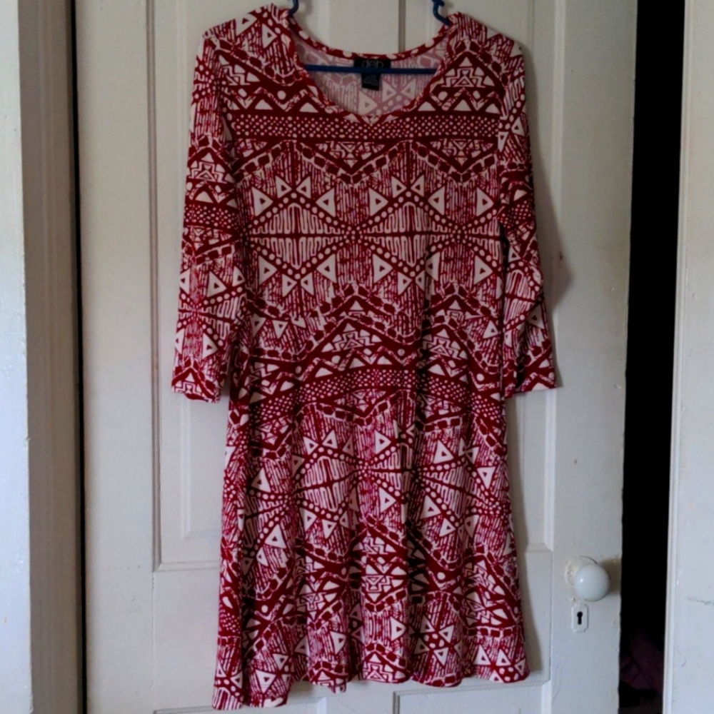 Quarter Sleeve Red Dress